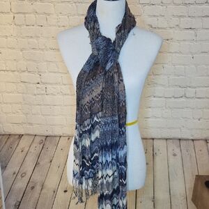 Blue and Gray Multi-Tone Women's Scarf
